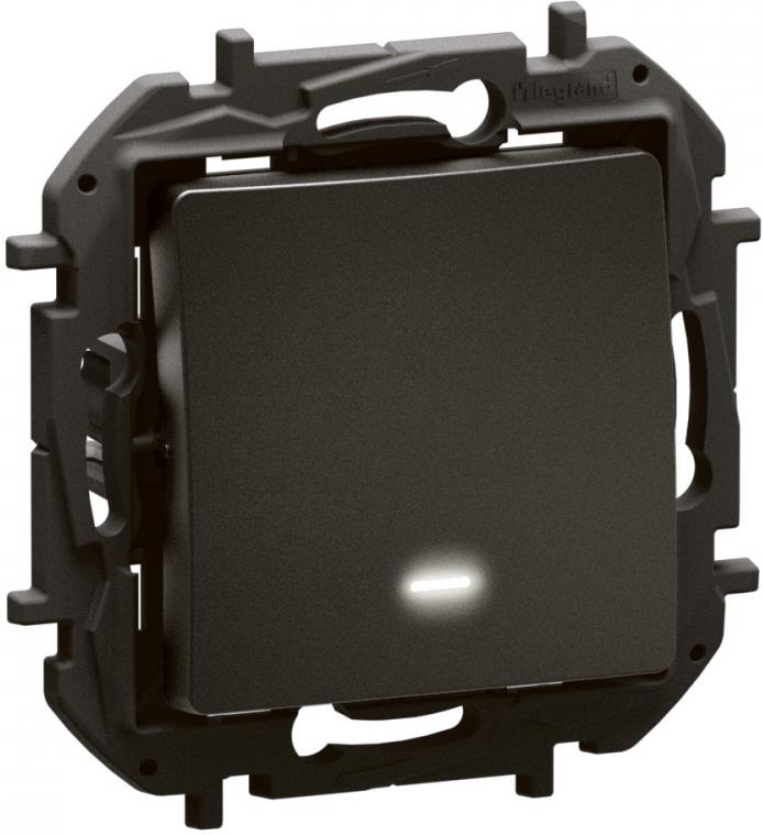 Еднополюсен ключ с подсветка цвят Черен Niloe New Legrand, LEGRAND, NP2111BK