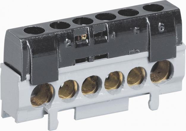 Клема изолирана ЧЕРНА 2х35mm2 + 4х25mm2 125A Legrand, LEGRAND НИСКО НАПРЕЖЕНИЕ, 4816