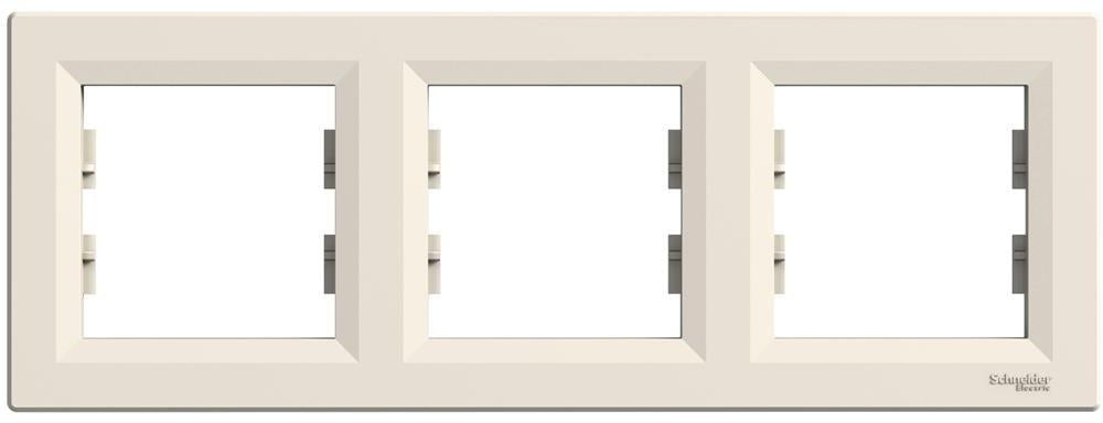 Рамка 3х цвят Крем Asfora SE, SCHNEIDER ELECTRIC, EPH5800323