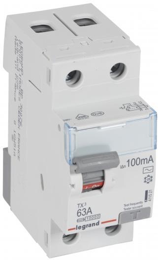 ДТЗ 2P 63А 100mА серия TX3 ID тип AC Legrand, LEGRAND НИСКО НАПРЕЖЕНИЕ, 411521