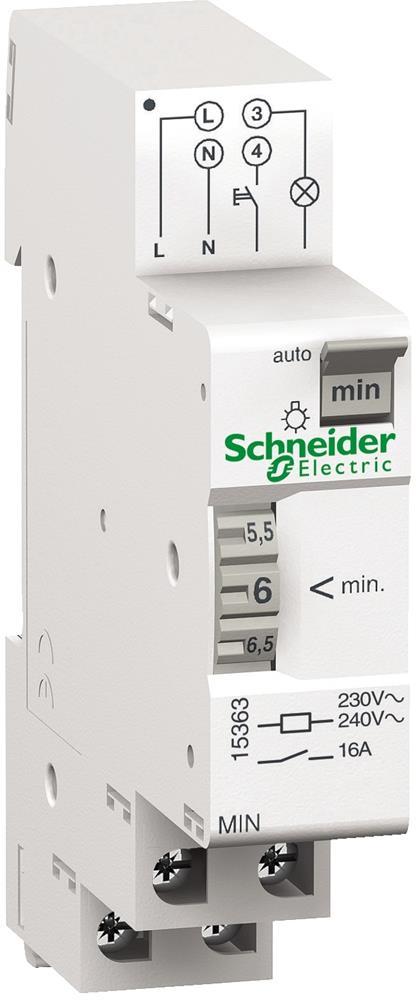 Стълбищен автомат механичен MIN, 1m-7m, 1NC 16A, 230Vac 1 модул SE, SCHNEIDER ELECTRIC НИСКО НАПРЕЖЕНИЕ, SE15363