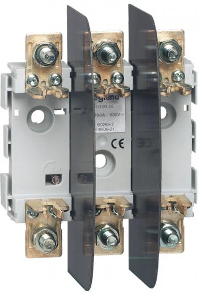 Основа за ножови стопяеми предпазители 3P 160А NH000/00 Legrand, LEGRAND НИСКО НАПРЕЖЕНИЕ, 19945