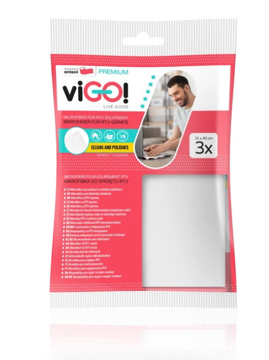 МИКРОФИБЪРНА КЪРПА ЗА ПРАХ DUST-FREE 3БР. PREMIUM VIGO