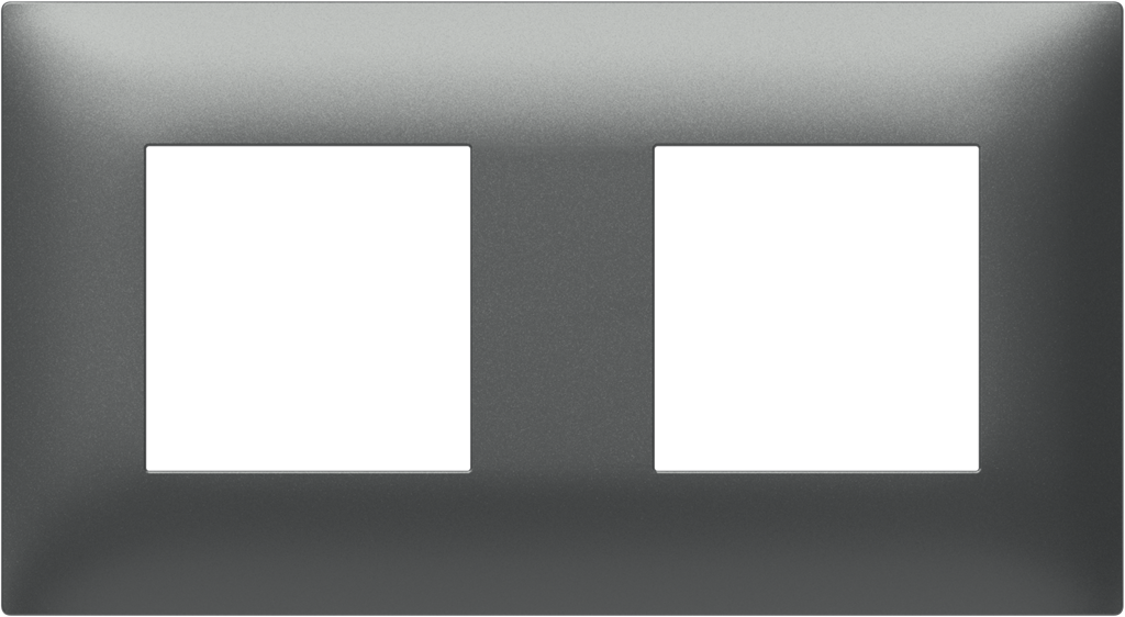 Рамка 2+2 мод. цвят Антрацит Thin Modul TEM, OT24AT