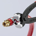 Клещи за скоби, червена ръкохватка 220мм, Knipex - K1099I220