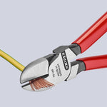 Клещи диагонални резачки, червена ръкохватка 160мм, Knipex - K7001160