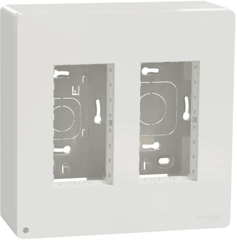 Моноблок за открит монтаж 2x4 мод. Антибактериален Unica System+ SE, SCHNEIDER ELECTRIC, NU122420