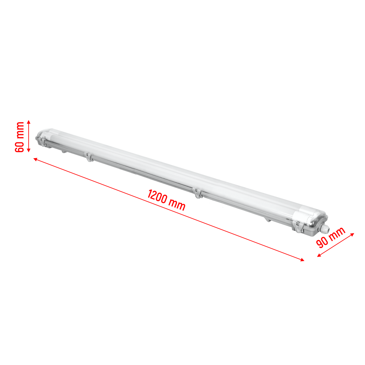 Влагоустойчива LED лампа VGTECH – IP65 | 2x LED тръби включени