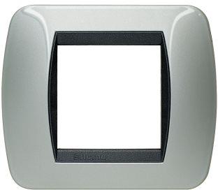 Рамка 2 мод. alluminio LL International Bticino , BTICINO, L4802AL