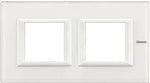 Рамка 2х2 мод. правоъгълна White glass Axolute Bticino, BTICINO, HA4802M2HVBB