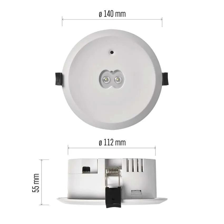 Авариен осветител LED 3W 6500K 240lm 3h IP20 вграден монтаж ORSU EMOS