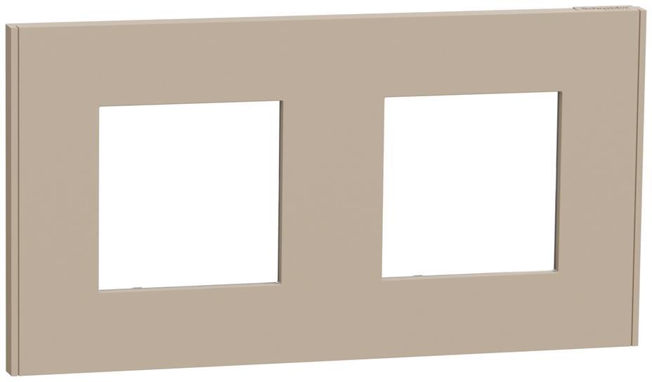 Лицева рамка 2х цвят Капучино Unica Déco SE, SCHNEIDER ELECTRIC, NU600426
