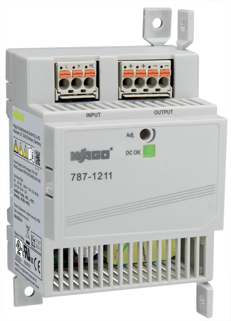 Захранващ блок 1P In:100...240Vac Out:12Vdc 5A Wago, WAGO, 787-1211