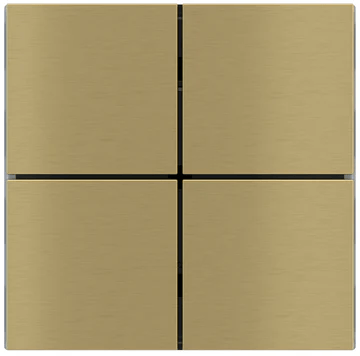 Лицев панел за 4 бутона 40x40 FF Metal Brass EKINEX, EK-TQQ-GBB