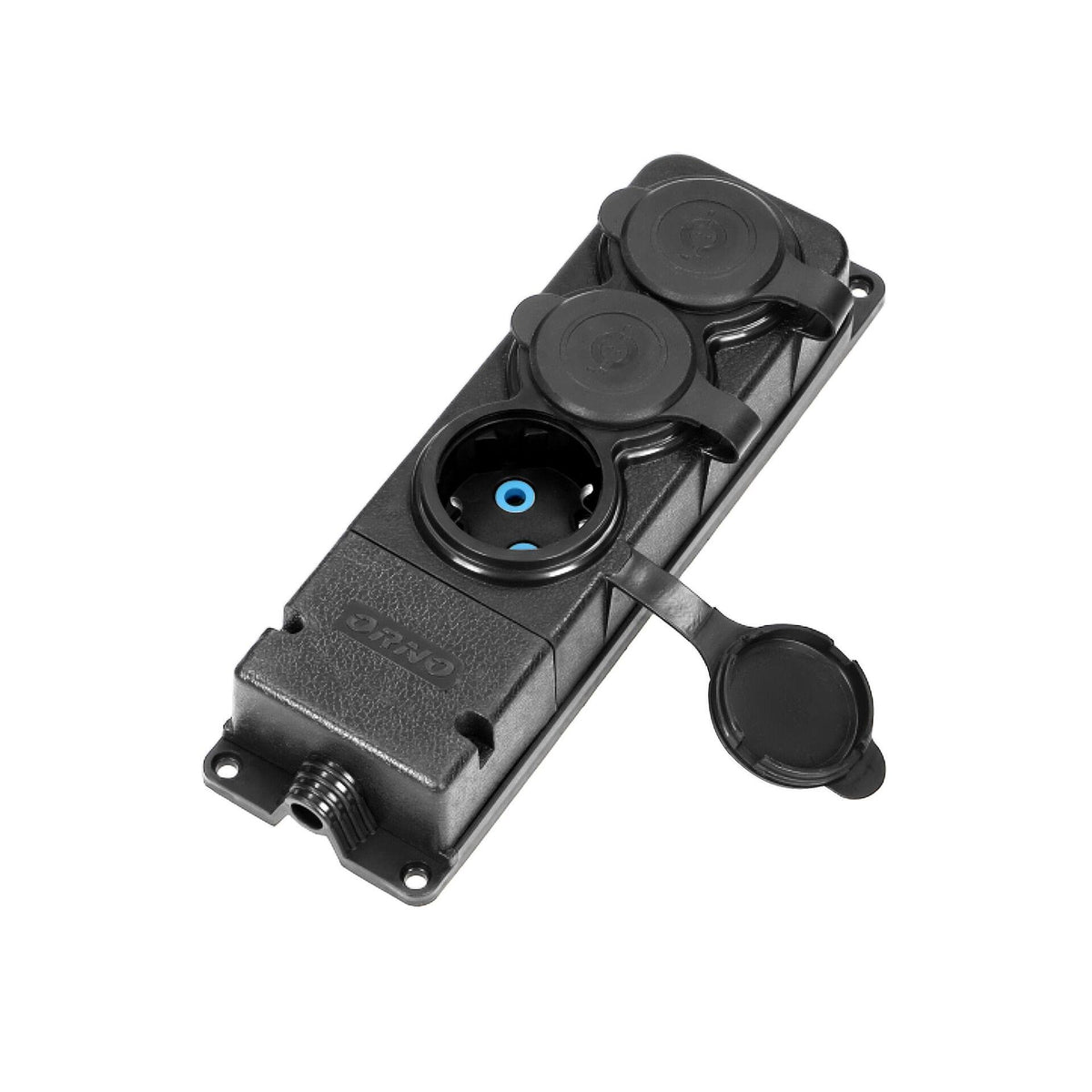 Троен контакт шуко, гумиран, IP44 ORNO OR-AE-13166(GS)