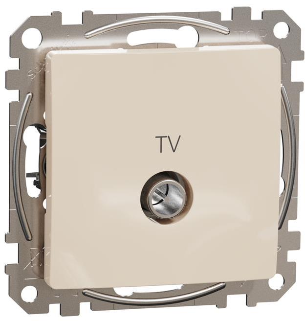 Розетка TV тип коаксиал 4dB цвят Крем Sedna SE, SCHNEIDER ELECTRIC, SDD112471
