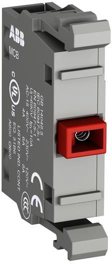 Допълнителен контакт 1xNC MCB-01 за държач с 3 или 5 гнезда Modular ABB, 1SFA611610R1010