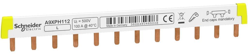 Захранващ гребен Acti 9 1P 16мм2 80A 12 прекъсвача L SE, SCHNEIDER ELECTRIC НИСКО НАПРЕЖЕНИЕ, A9XPH112