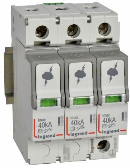 Катоден отводител тип 2 SPD 40kA 440V 3P Legrand, LEGRAND НИСКО НАПРЕЖЕНИЕ, 412232