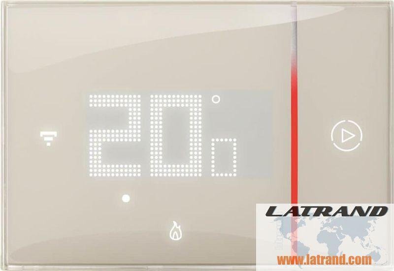 Термостат Smarther 2 с вградено Wi-FI за вграден монтаж КРЕМ Bticino with Netatmo от Legrand - XM8002