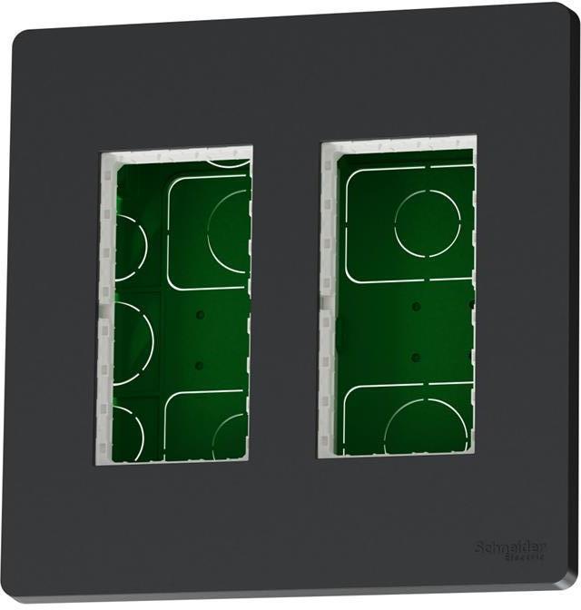 Моноблок за скрит монтаж 2x4 мод. цвят Антрацит Unica System+ SE, SCHNEIDER ELECTRIC, NU172454