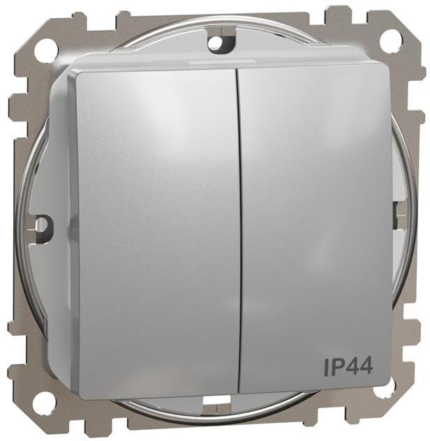 Сериен ключ IP44 цвят Алуминий Sedna SE, SCHNEIDER ELECTRIC, SDD213105