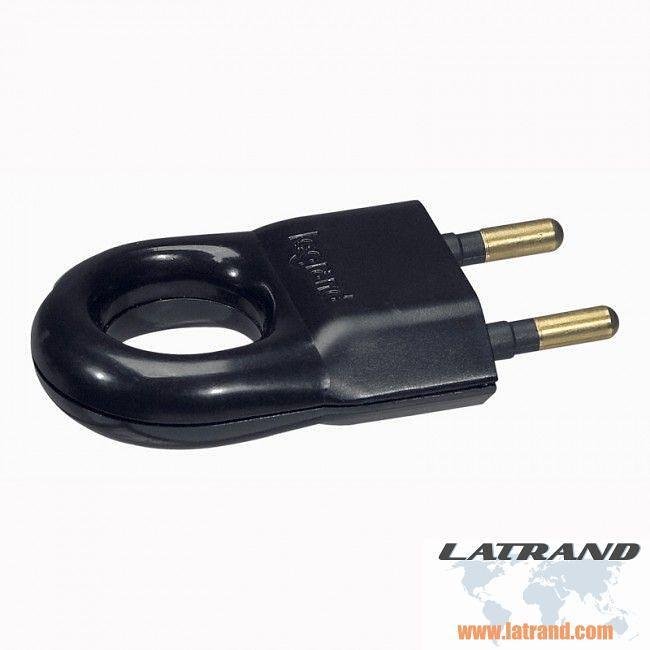 Щепсел черен 2P 6А 250V - 50163