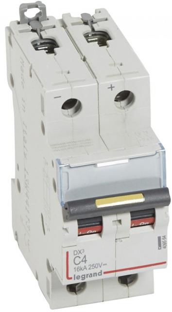 Автоматичен прекъсвач DX3-DC 2P 4A 500V= Legrand, LEGRAND НИСКО НАПРЕЖЕНИЕ, 409564