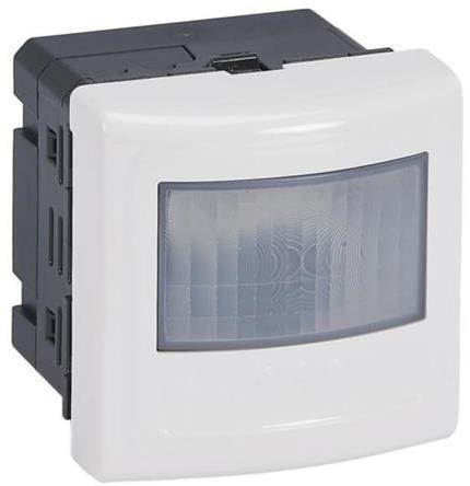 Датчик за движение PIR, 170°, обхват 8m @ h=1.2m, LED ≤ 100W, без неутрала, с ключ, 2 мод. цвят бял Mosaic Legrand, LEGRAND, 78459A