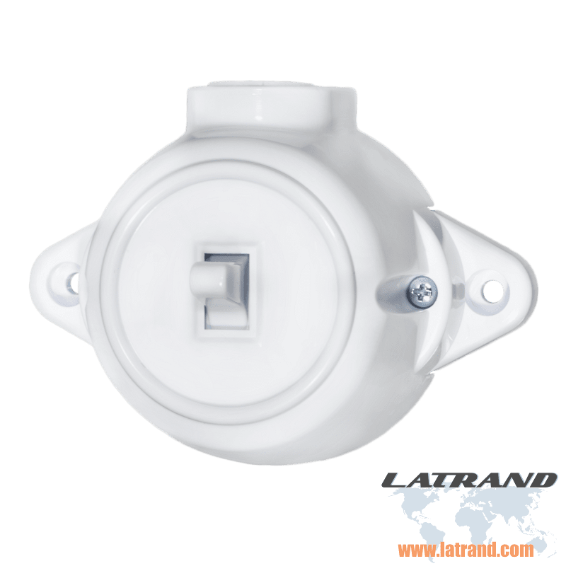 ATRA - Еднополюсен ключ 10A открит монтаж IP21 бял - 5121, АТРА