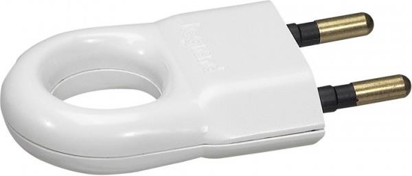 Щепсел бял 2P 6A 250V /30бр/ Legrand, LEGRAND, 50162