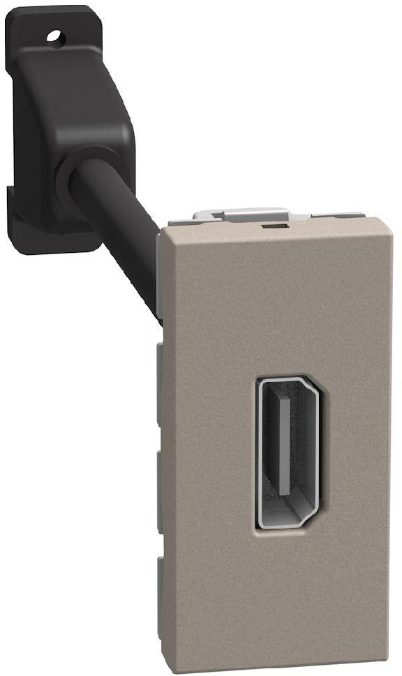 Розетка HDMI с кабел 15см 1 мод. цвят Камък Light Now Bticino, BTICINO, YG4284P