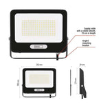 Прожектор LED 100W 4000K 10000lm 120° x 120° 20000h IP65 черен GLARO EMOS, ZS2254B
