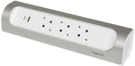 Разклонител ъглов сив 3x2P+E без кабел с USB A+C 3A 15W Corner NEW Legrand, LEGRAND, 694504