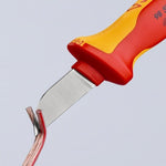 Кабелен нож, VDE 1000V жълто-червена ръкохватка 190мм, Knipex - K9852