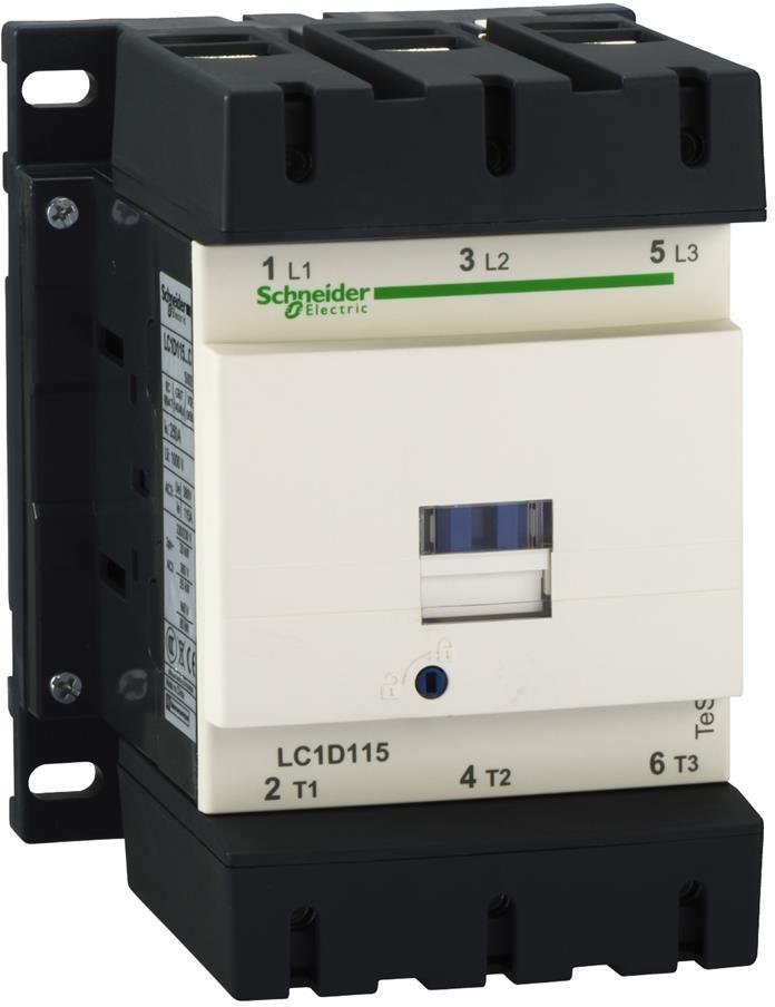 Контактор TeSys D 3P 55kW (115A AC-3) 1NO-1NC 220V 50/60Hz SE, SCHNEIDER ELECTRIC НИСКО НАПРЕЖЕНИЕ, LC1D115M7