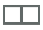 Рамка 2х 60x60 FF/Linea71 Fenix Green Commodore EKINEX, EK-P2S-FVC