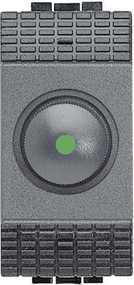 Димер ротативен R=60-500W 1 мод. цвят Антрацит LL Bticino, BTICINO, L4402N