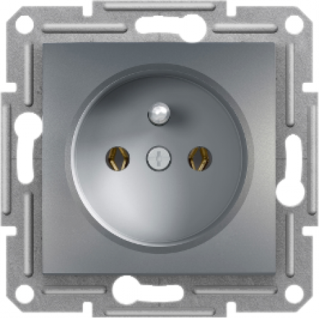Контакт френски стандарт 16A цвят Стомана Asfora SE, SCHNEIDER ELECTRIC, EPH2800162