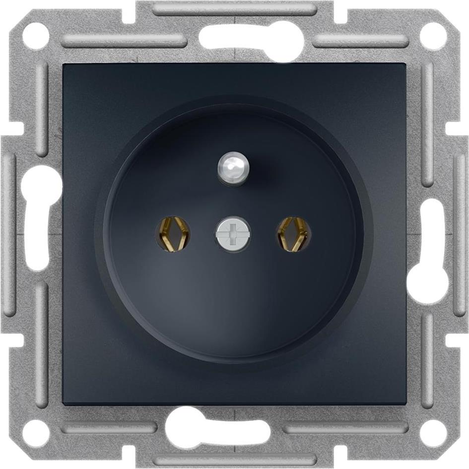 Контакт френски стандарт 16A цвят Антрацит Asfora SE, SCHNEIDER ELECTRIC, EPH2800171