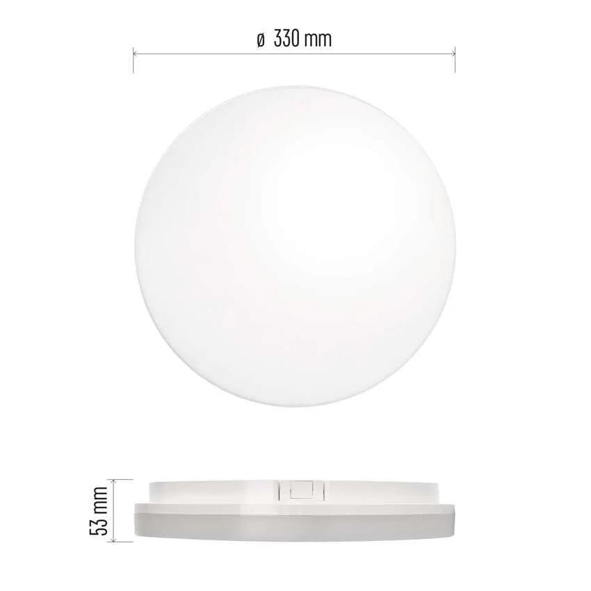 Плафон LED DN330 24W 4000K 2400lm 120° 30000h IP54 с датчик TORI EMOS