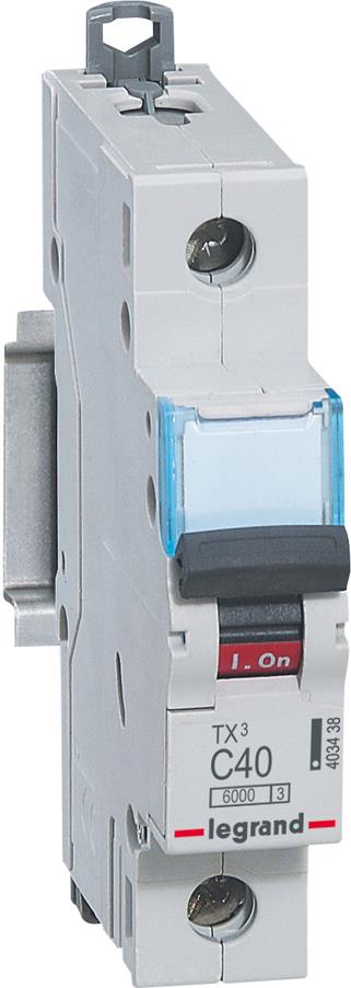 Автоматичен прекъсвач TX3 1P 40A крива С 6kA Legrand, LEGRAND НИСКО НАПРЕЖЕНИЕ, 403438