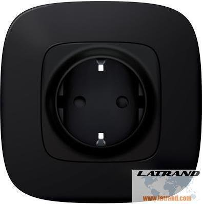 Контакт шуко 16A Smart Valena Allure Черно с рамка Legrand с Netatmo - 752894
