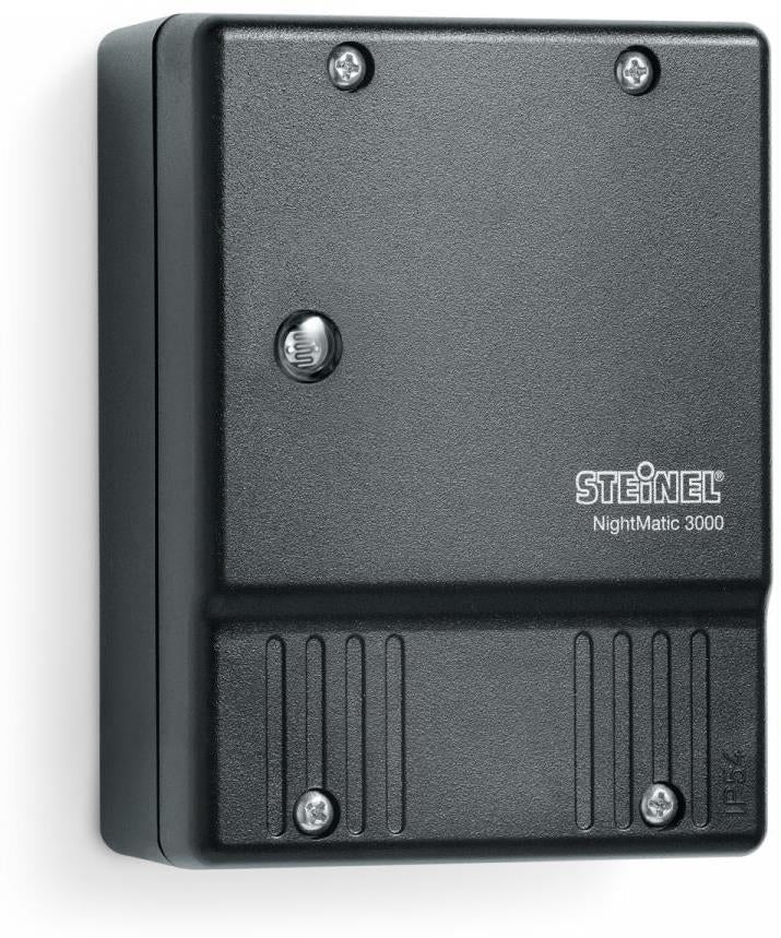 Датчик за осветеност, за открит монтаж на стена, с таймер, 1000W, IP54, NM 3000, Черен, SNL1071 Steinel, STEINEL, SL550516