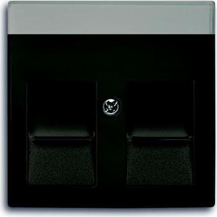 Лицев панел за розетка 2хRJ45 цвят ЧЕРЕН Basic 55 ABB, 2CKA001710A3942