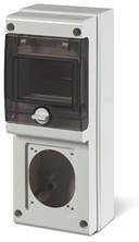 Табло за индустриални контакти и DIN модули IP66, UV, PG вход, серия BLOCK (4 DIN и 1х16A или 32A) Scame 632.1500-000