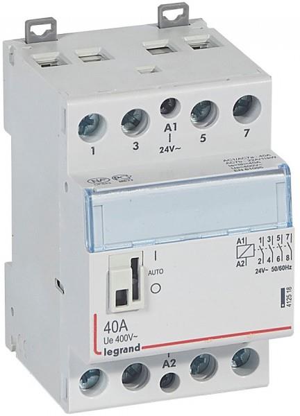 Модулен контактор с ръкохватка CX3, 40А 4NO 24Vac 3 модула Legrand, LEGRAND НИСКО НАПРЕЖЕНИЕ, 412518