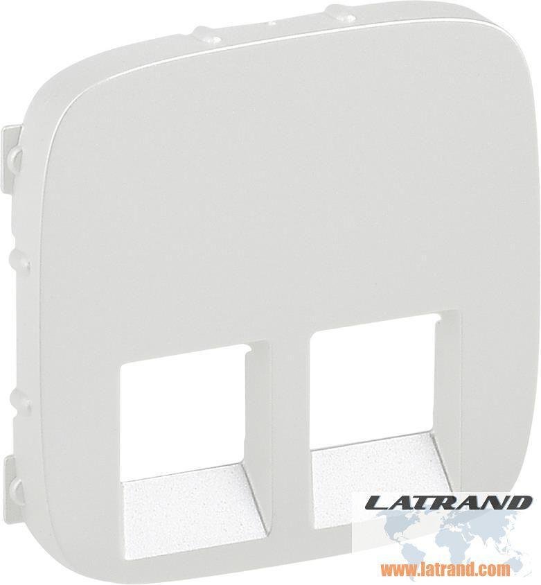 Лицев панел за двойна 2xRJ45/RJ11 розетка цвят Перла Valena Allure Legrand - 755429
