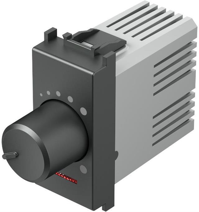 Димер ротативен 1-10V 180VA 1 мод. цвят Антрацит Modul TEM, EM16AT