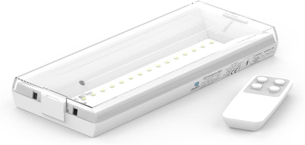 Авариен осветител LED 2.5W 100lm 3h 4000K IP20 открит монтаж с дистанционно управление VG, COMMEL, C85251